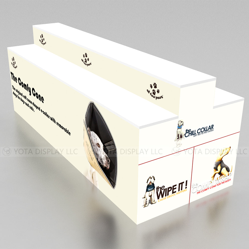 Double Sided Step Counter | 2 Layers | 8'(L) x 3'(D) x 3'(H)