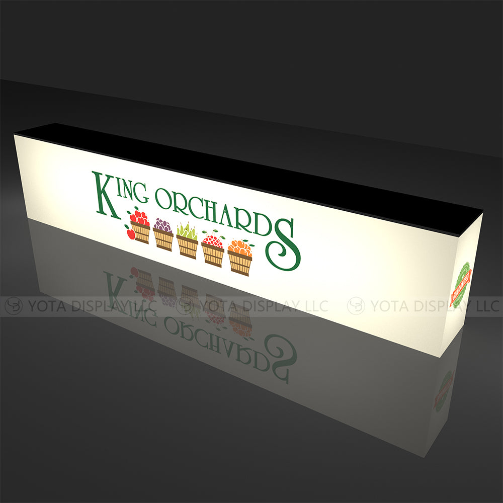 Light Box Counter | Inline | 15'(L) x 1.7'(D) x 3'(H)