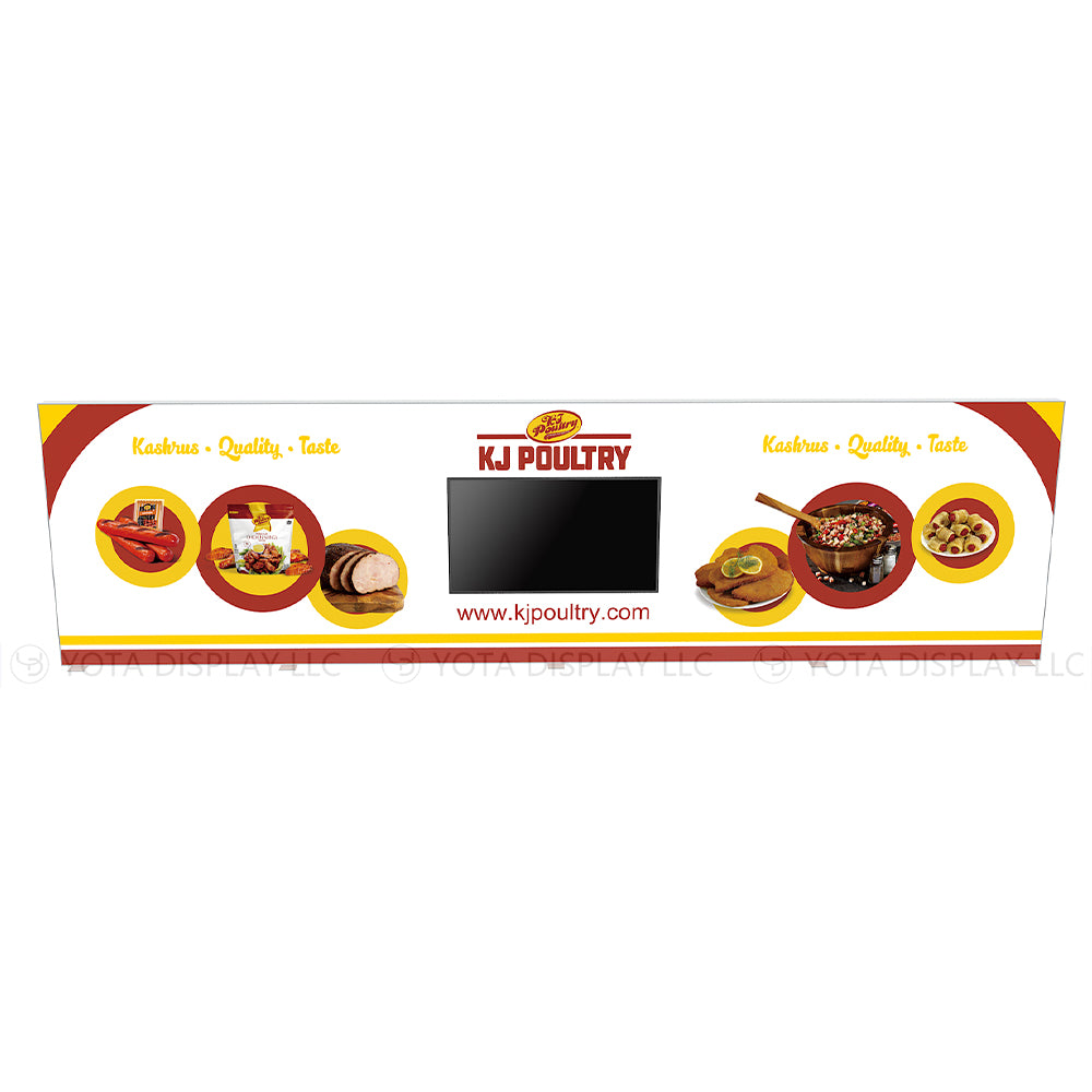 Light Box Wall, 30'(W) x 8'(H) | 9m(W) x 2.4m(H) with TV