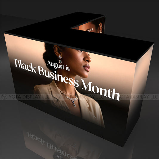 Light Box Counter | L Shape | 5'(L1) x 5'(L2) x 1.7'(D)x 3'(H)