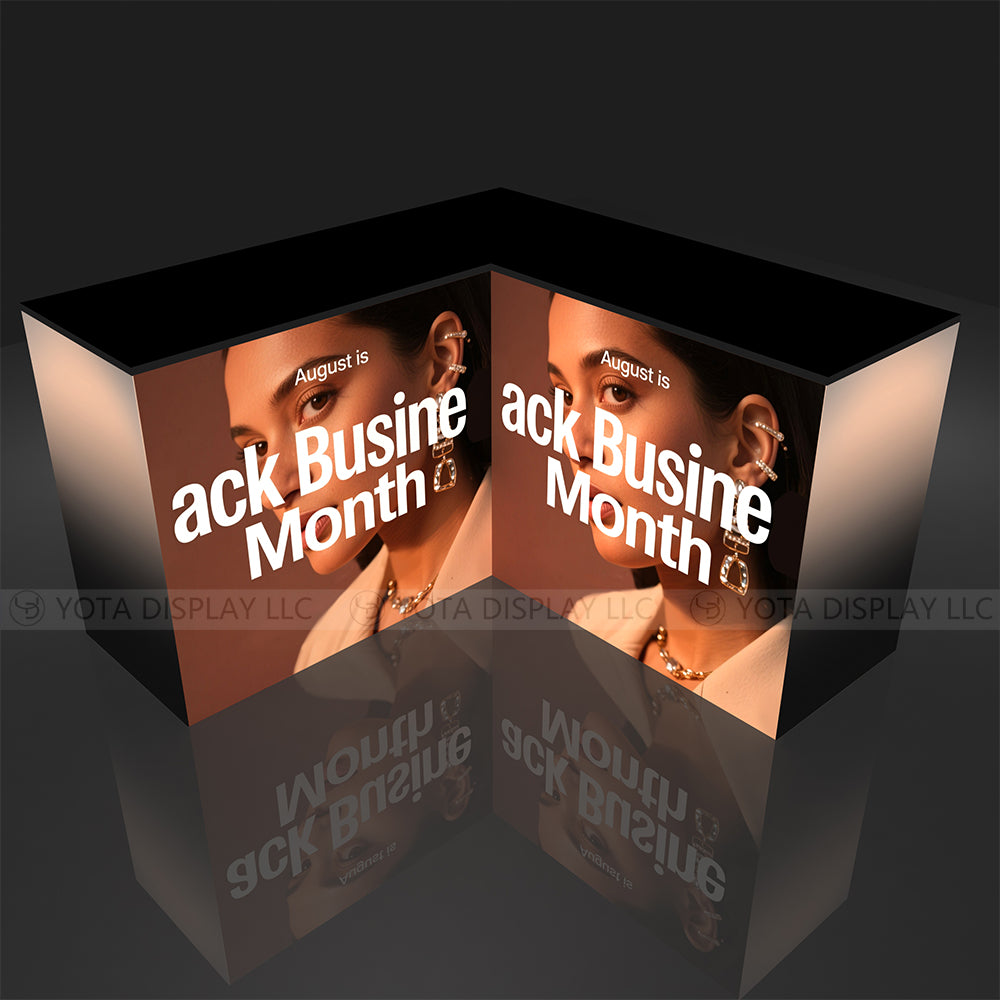 Light Box Counter | L Shape | 5'(L1) x 5'(L2) x 1.7'(D)x 3'(H)