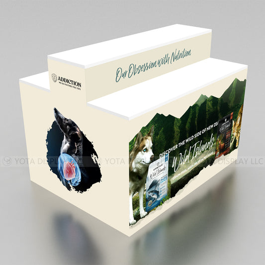 Double Sided Step Counter | 2 Layers | 4'(L) x 3'(D) x 3'(H)