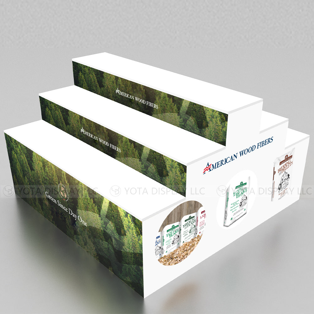 Double Sided Step Counter | 3 Layers | 5'(L) x 3'(D) x 3'(H)