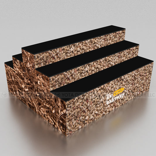 Double Sided Step Counter | 3 Layers | 6'(L) x 3'(D) x 3'(H)