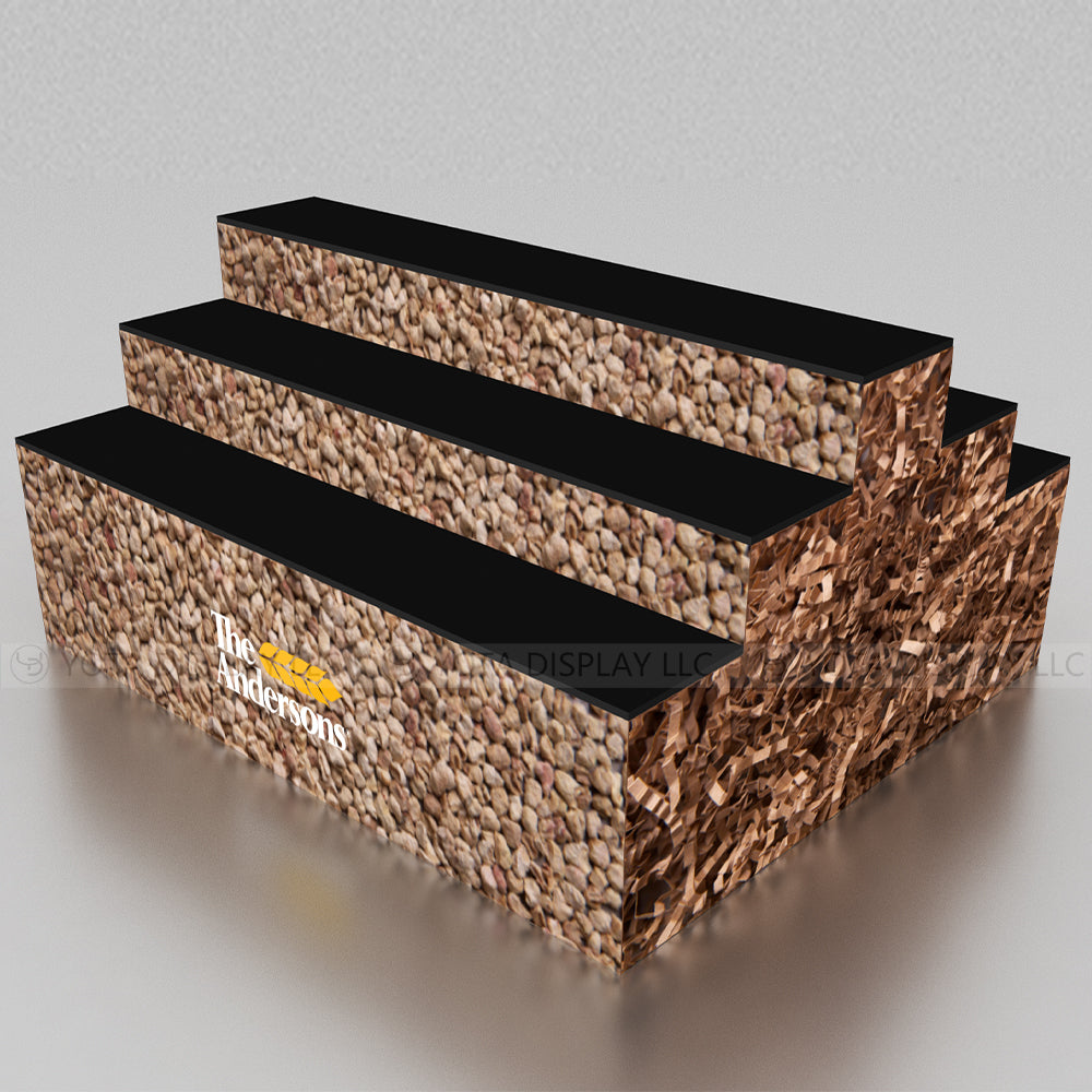 Double Sided Step Counter | 3 Layers | 6'(L) x 3'(D) x 3'(H)