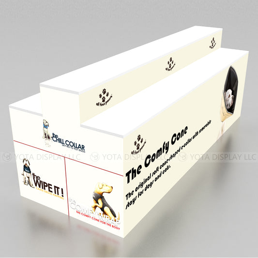 Double Sided Step Counter | 2 Layers | 8'(L) x 3'(D) x 3'(H)