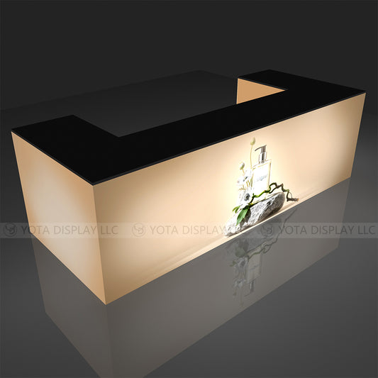 Light Box Counter | U Shape | 10'(L1) x4'(L2) x 1.7'(D) x 3'(H)