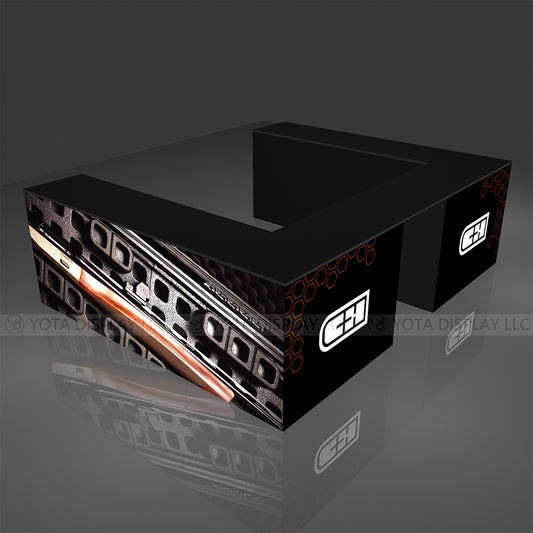 Light Box Counter | U Shape | 10'(L1) x8'(L2) x 1.6'(D) x 3'(H)