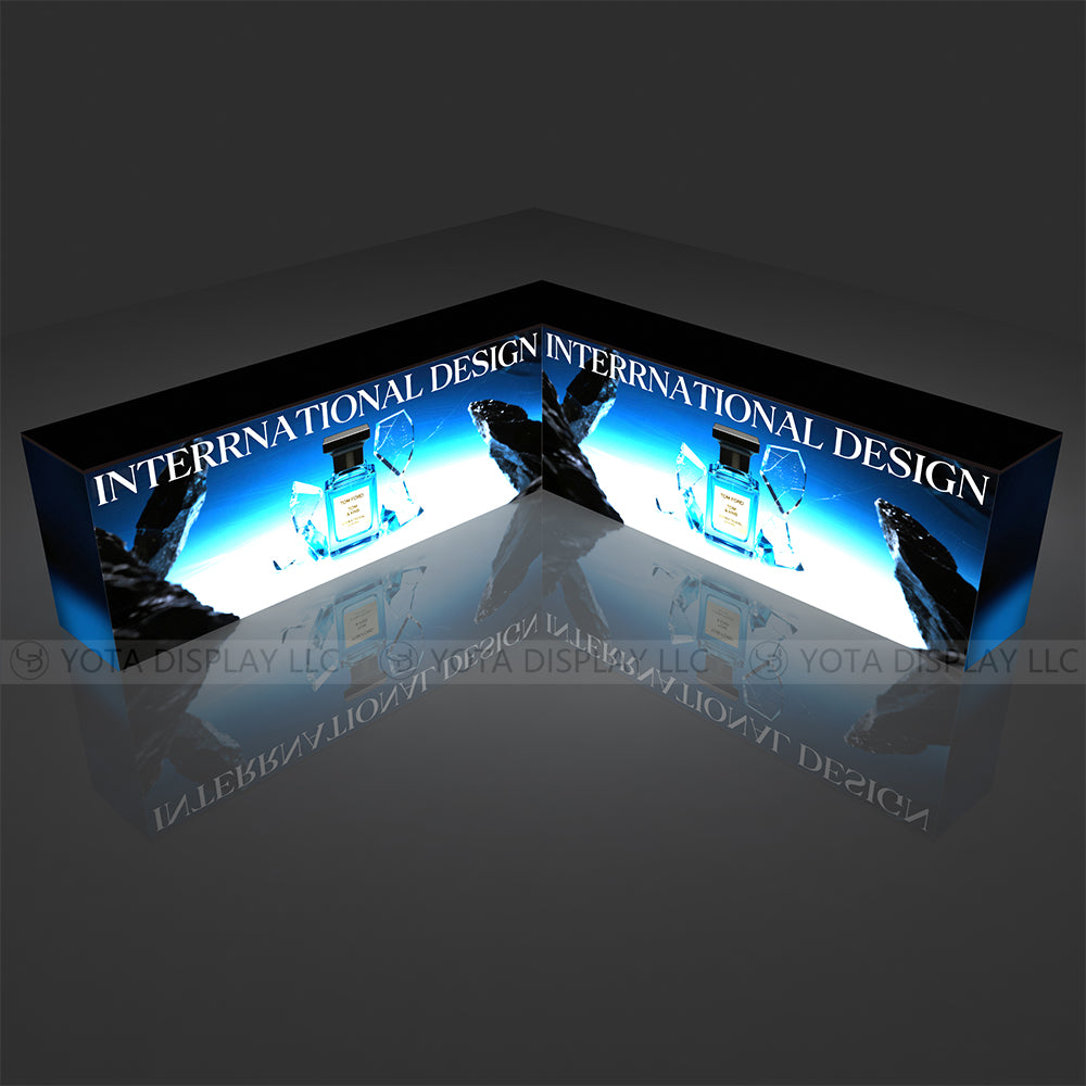 Light Box Counter | L Shape | 10'(L1) x 10'(L2) x 1.7'(D)x 3'(H)