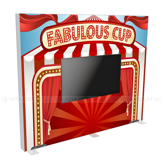 Light Box Wall, 10'(W) x 8'(H) | 3m(W) x 2.4m(H) with TV
